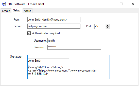 Email Client - Setup